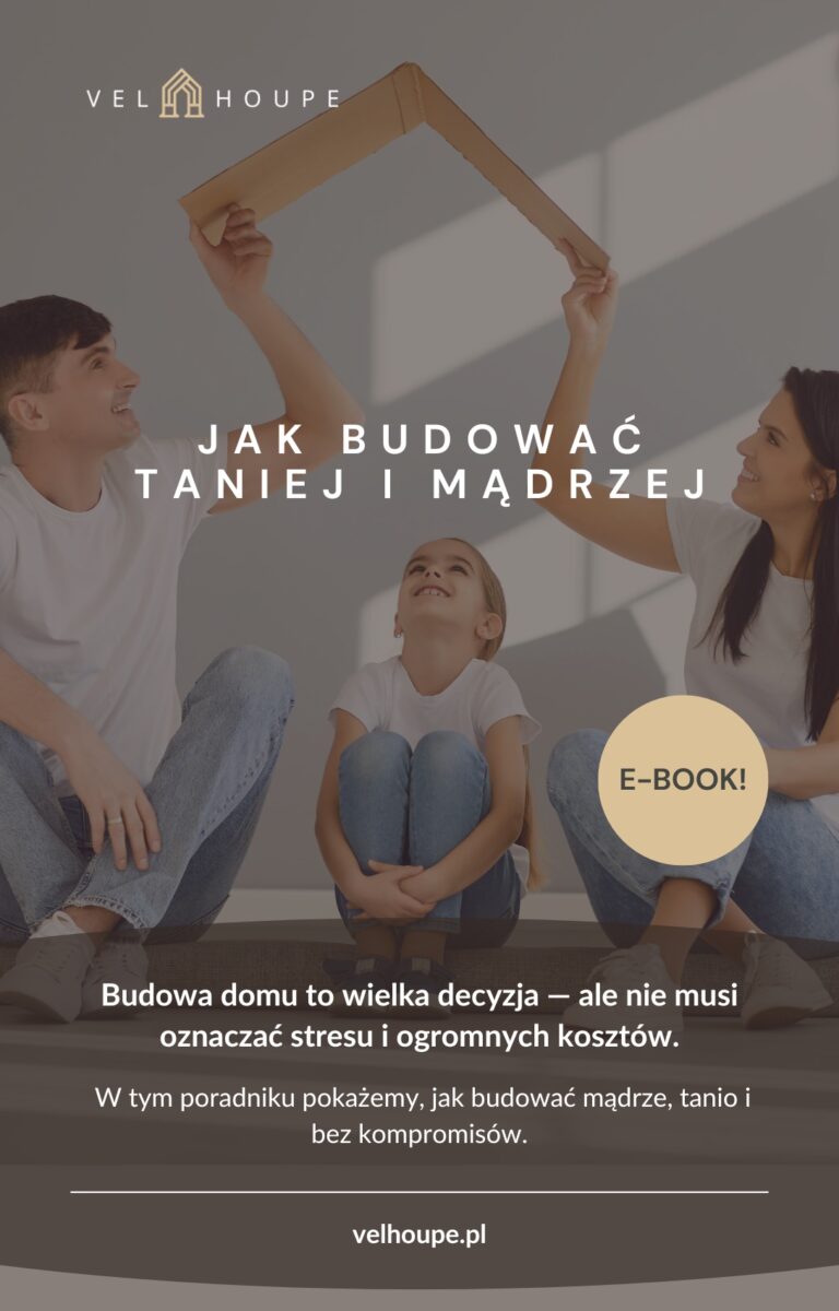 Okładka e-booka „Jak budować taniej i mądrzej” od Vel Houpe